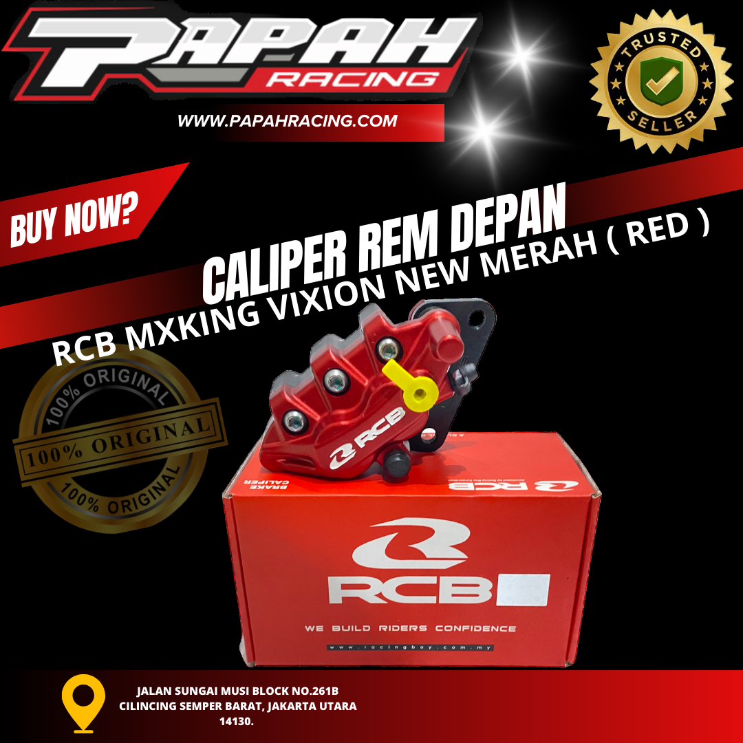 CALIPER REM DEPAN RCB MXKING VIXION NEW MERAH ( RED )